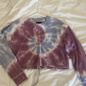 Pacsun Tie Dye Cinch Waist Sweatshirt